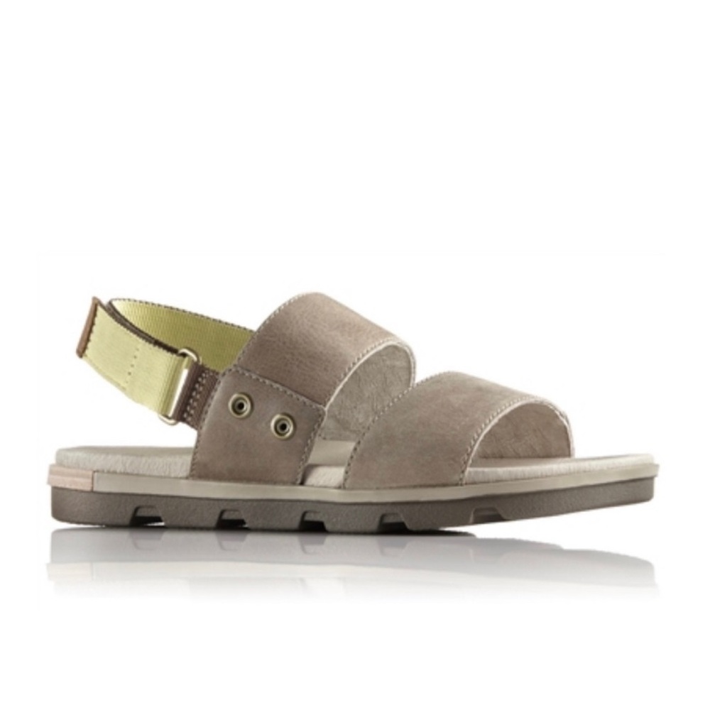Sorel Torpeda Velcro Leather Suede Double Strap Sandals Size 9